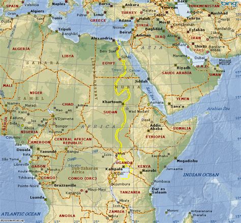 Africa Nile River Map | Map Of Africa