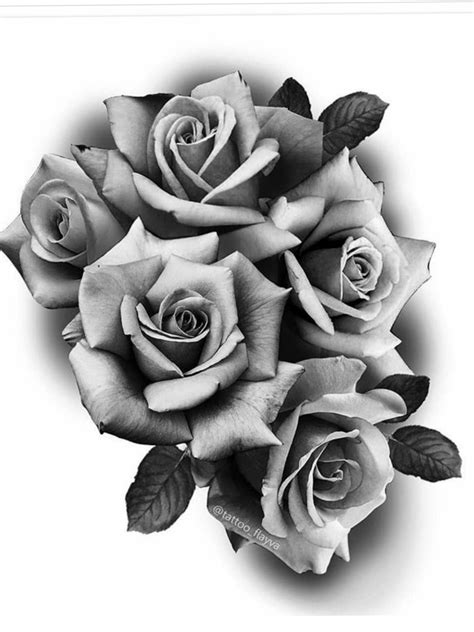 Tattoo roses templates#roses #tattoo #templates | Rose flower tattoos ...