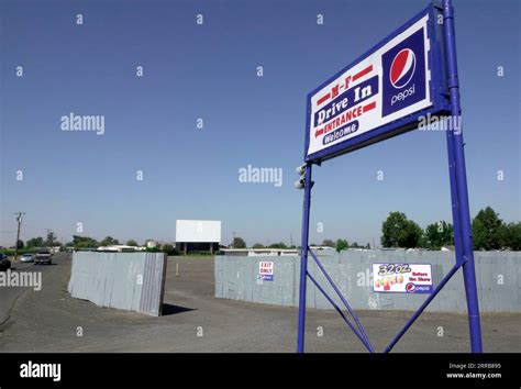 One of America's few outdoor drive in theaters, the M&F Drive In, still ...