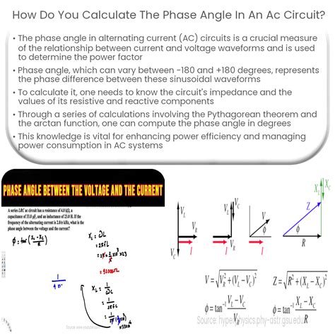 How do you calculate the phase angle in an AC circuit?