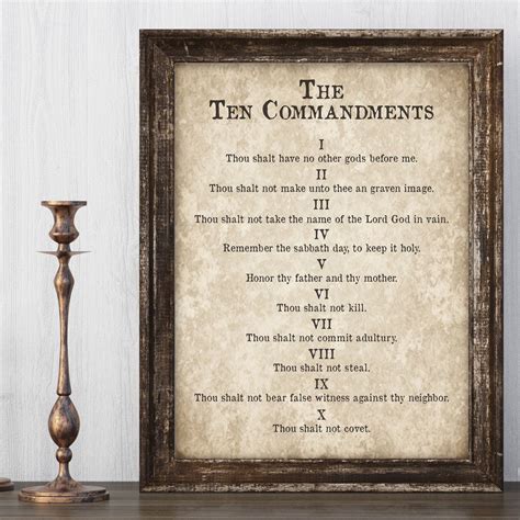 Ten Commandments Printable Exodus 20 Print INSTANT DOWNLOAD - Etsy ...