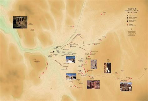 Map Showing Petra Jordan