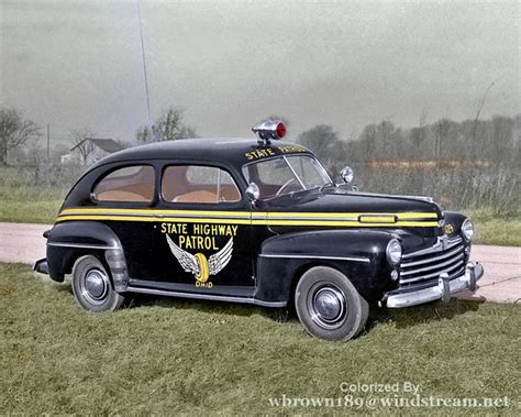 Ohio State Highway Patrol 1948 Ford Super Deluxe | B&W photo… | Flickr