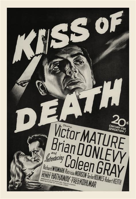 THE KISS of DEATH Movie Poster Classic Movie Poster Retro | Etsy