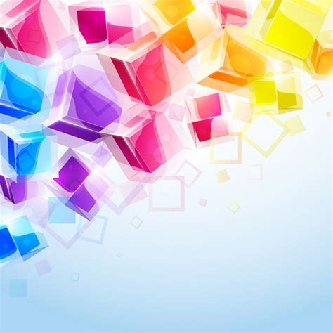 Abstract & Colorful 3D Cubes Vector Background (Free) Free Vector ...