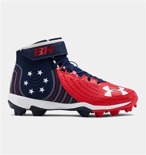 Boys' UA Harper 4 Mid RM Jr. Baseball Cleats | Baseball cleats, Cleats ...