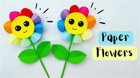 How To Make Easy Paper Flowers For Kids / Nursery Craft Ideas / Paper ...