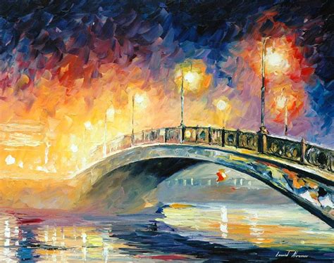 BRIDGE — PALETTE KNIFE Oil Painting On Canvas By Leonid Afremov - Size ...