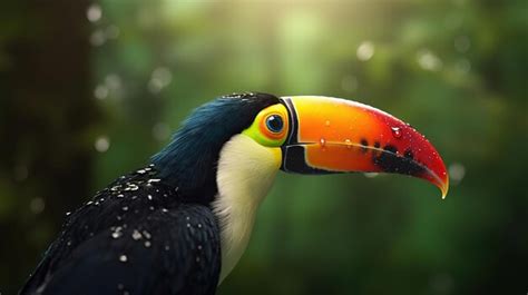 Premium AI Image | Toco toucan in the reserve of exotic tropical birds