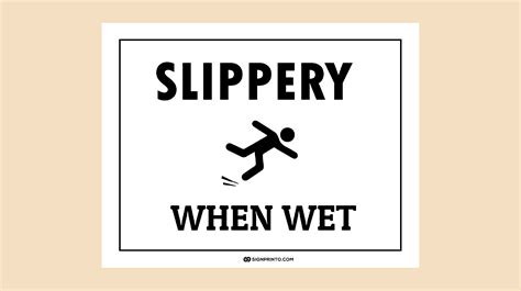 Download Your FREE Slippery When Wet Sign - Printable PDF Included