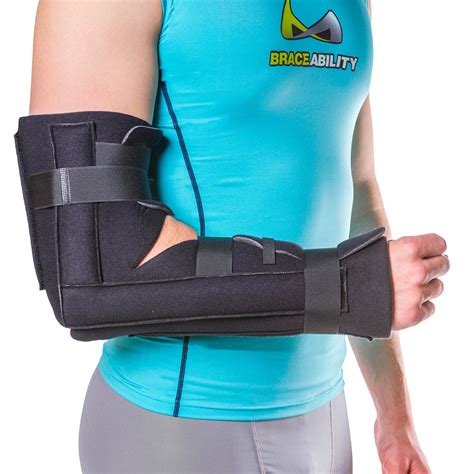 Buy BraceAbility Elbow Immobilizer Brace | Removable Long Arm Cast and ...