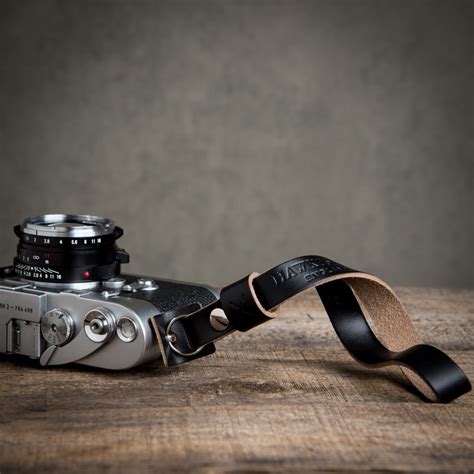 Oxford Leather Camera Wrist Strap | Black | Leica, Nikon, Fujifilm, Sony