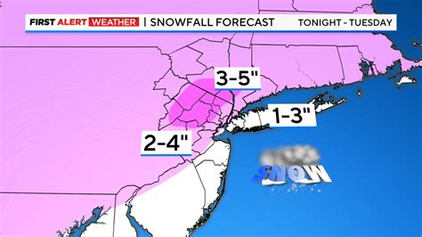 NYC snow forecast: Updated snowfall accumulation map around Tri-State Area