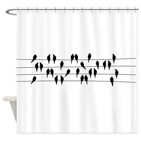 Birds on a Wire Shower Curtain by mcornwallshop