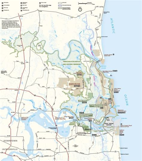 Timucuan Ecological and Historic Preserve Map by US National Park ...