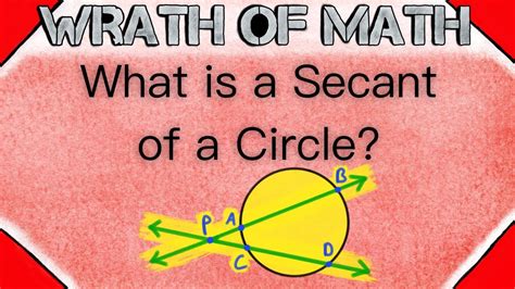 What is a Secant of a Circle? | Geometry, Secants, Circles - YouTube