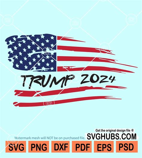 Trump 2024 flag svg, Trump Flag Svg, Trump 2024 SVG, America Flag Svg