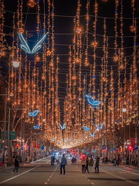 The Passeig De Gràcia Christmas Lights Are On