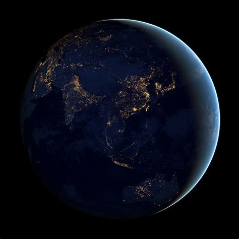 Earth From Space At Night Wallpaper