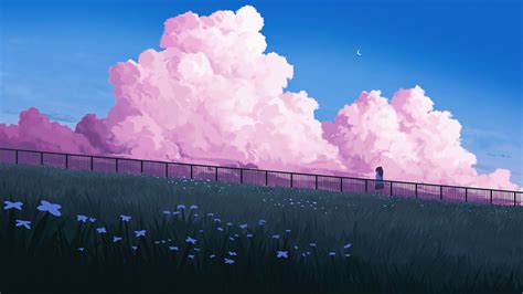 clouds, anime, scenery, art, 4k, pc, HD Wallpaper | Rare Gallery