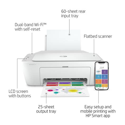 HP DeskJet 2752 Wireless All-in-One Color Inkjet Printer, Scan and Copy ...