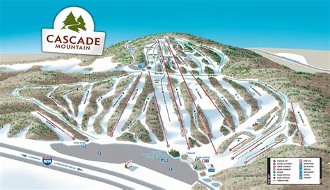 Cascade Mountain Trail Map • Piste Map • Panoramic Mountain Map