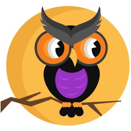 Halloween Owl With Moon SVG scrapbook cut file cute clipart files for ...