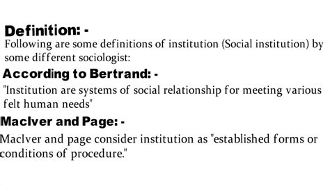 What institution means? Leia aqui: What is an example of an institution ...