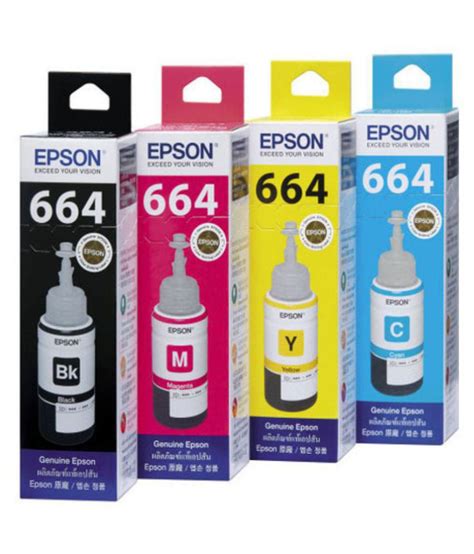 Epson T664 Multicolor Ink Pack of 4 - L360, L380 - Buy Epson T664 ...