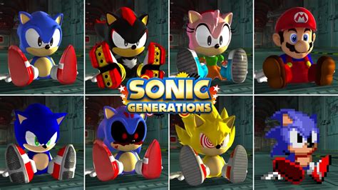 Sonic Generations Classic Characters