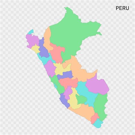 Premium Vector | Isolated colored map of Peru with borders