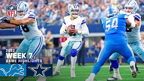 Detroit Lions vs. Dallas Cowboys | 2022 Week 7 Game Highlights - Win ...