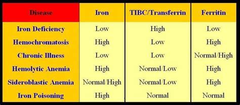 Serum Iron, TIBC, Transferrin and Ferritin levels in Anemia | Medical ...