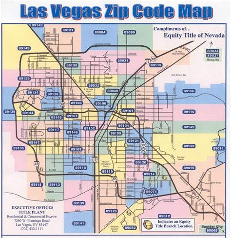 Las Vegas Zip Code Map Printable