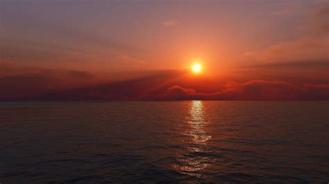 1536x864 resolution | sunset ocean view, sea, sunset, sky, sunlight HD ...