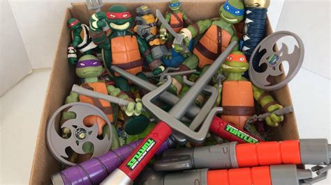 Box Full of Teenage Mutant Ninja Turtles Toys | Mutant XL Collection ...