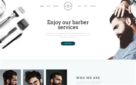 Barber Shop Responsive Multipage Website Template