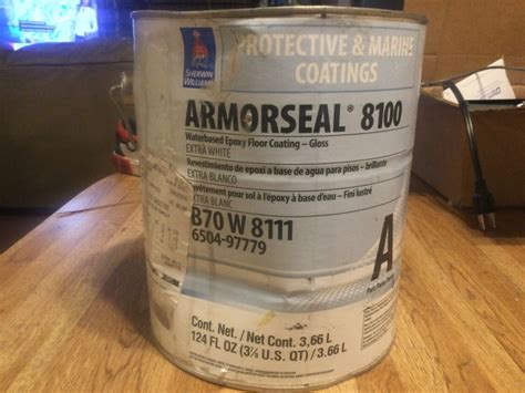 Sherwin-Williams Water Based Epoxy Floor Coating ArmorSeal 8100 Extra ...