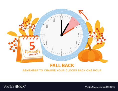 Daylight saving time ends 5 november 2023 banner Vector Image