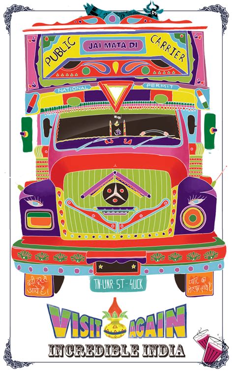 Indian Truck Art Art Print by Markfield27 - X-Small | Truck art, Jeep ...