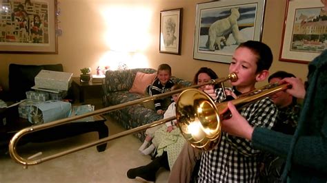 kids first time trombone playing - YouTube