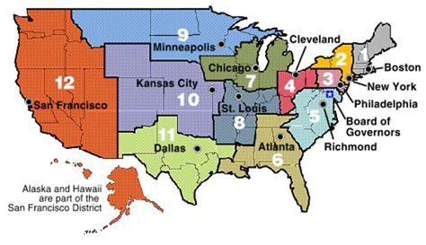 Free Images - federal reserve districts map