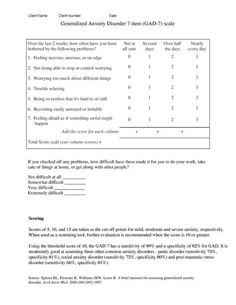 GAD Scale - Generalized Anxiety Disorder 7-item (GAD-7) scale Over the ...