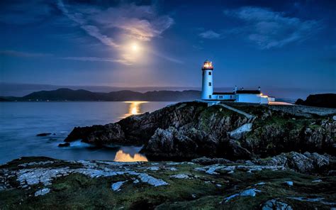 Lighthouse At Night Wallpaper