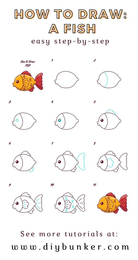 How To Draw A Cute Fish Step By Step