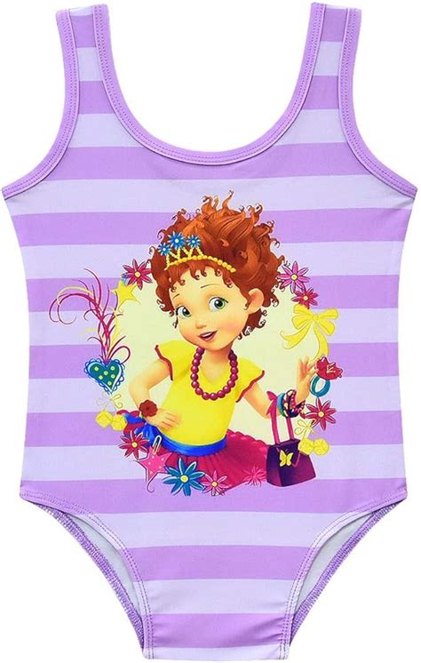 MSSmile Fancy Nancy Swimsuit for Girls One Piece Swimsuit UPF 50 (130cm ...