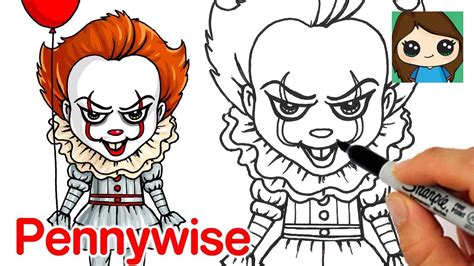 How to Draw Pennywise the Clown | It Movie 2017 - YouTube