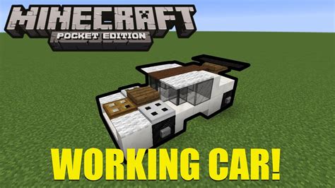 How to build WORKING CARS in Minecraft PE (MCPE) (0.16.0) - YouTube