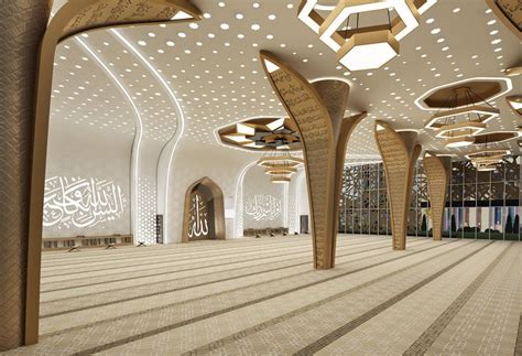 MOSQUE INTERIOR @ KSA on Behance | Mosque design islamic architecture ...