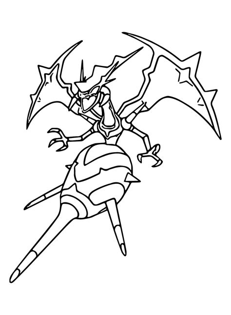 Naganadel Pokemon Coloring Page - Free Printable Coloring Pages